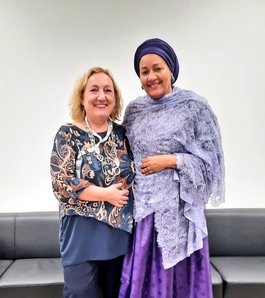 Meeting an inspiring woman like @UN DSG @AminaJMohammed is always enriching. I am happy to have met her again at #AfricaCTMeeting to discuss the #Sahel. Focus on strategies to tackle #security issues, political challenges, principles and practices of #SustainableDevelopment