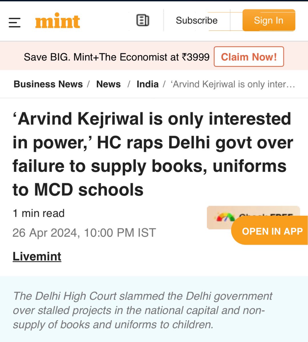 Highcourt exposes false narratives of Arvind Kejriwal's 'Delhi education model' amid his jail time for a liquor scam. Despite NYT's @nytimes promotion of his propaganda, will they cover this news ? #ArvindKejriwal