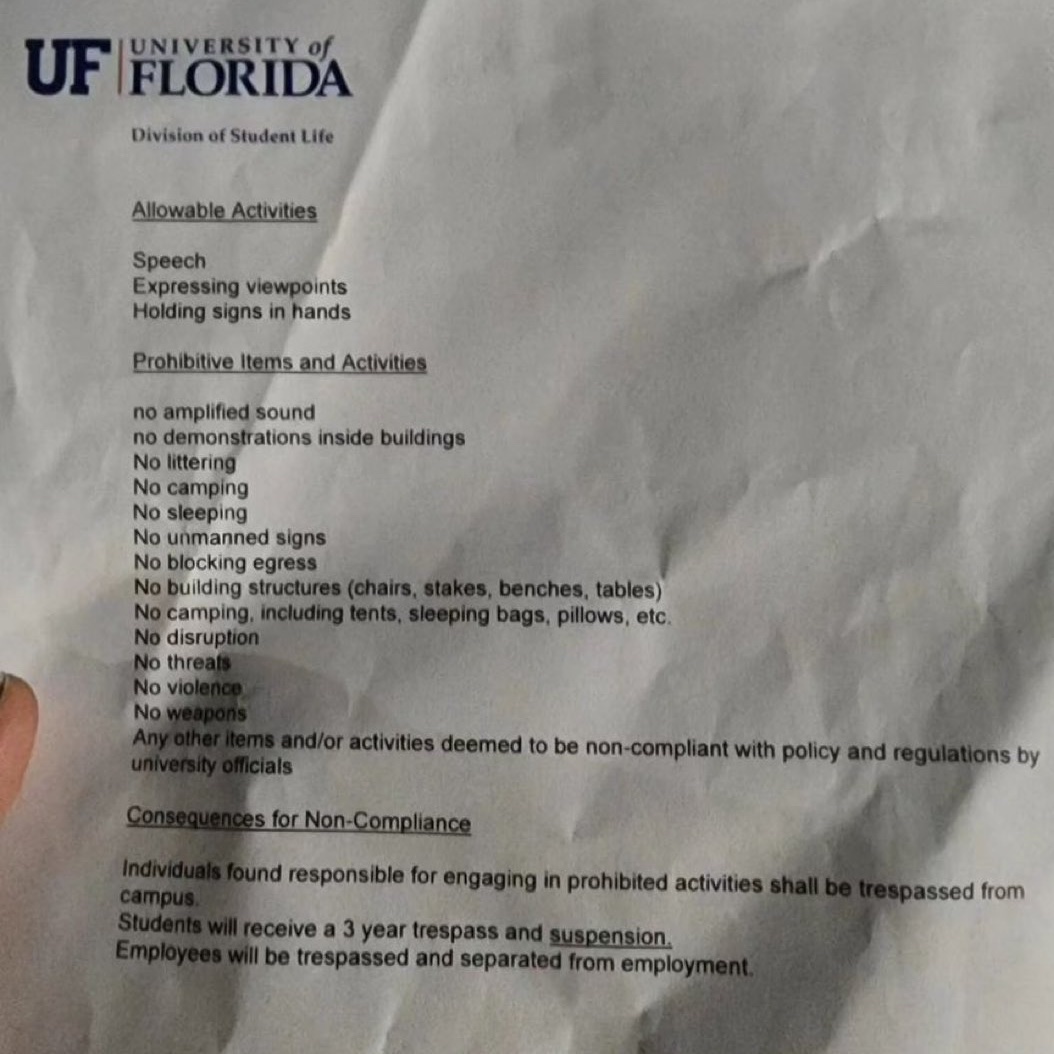 Wonderful to see the University of Florida doing everything it can to keep its community safe from terror supporters on their campus: - students suspensions of 3 years - immediate employee terminations Thank you @UF @BenSasse - we can only hope others follow suit!