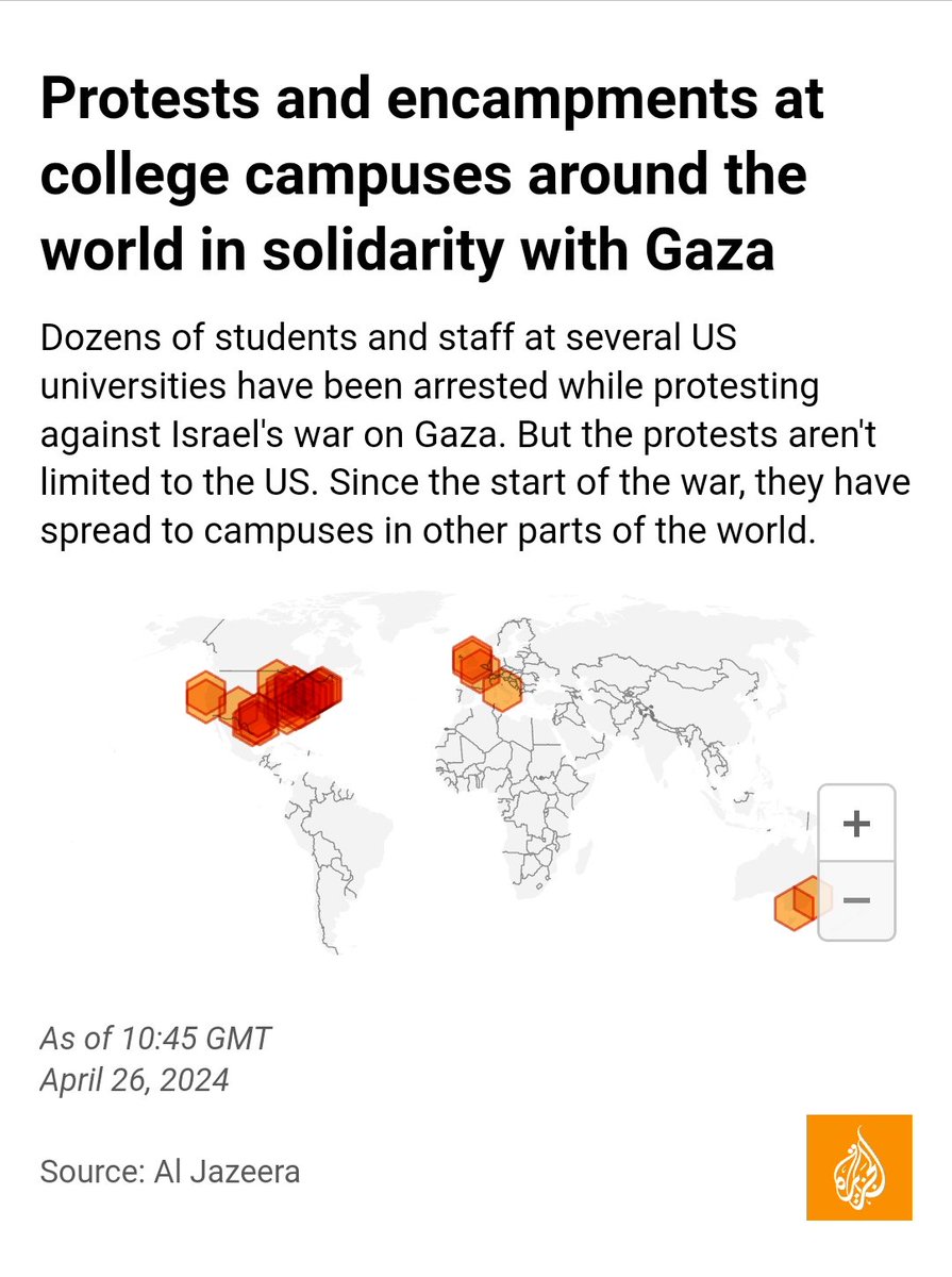 33+ universities in the U.S and several more across Europe, Australia and more join the growing campus encampment protest movement calling for educational institutions to divest from entities that are complicit in the genocide in Gaza.