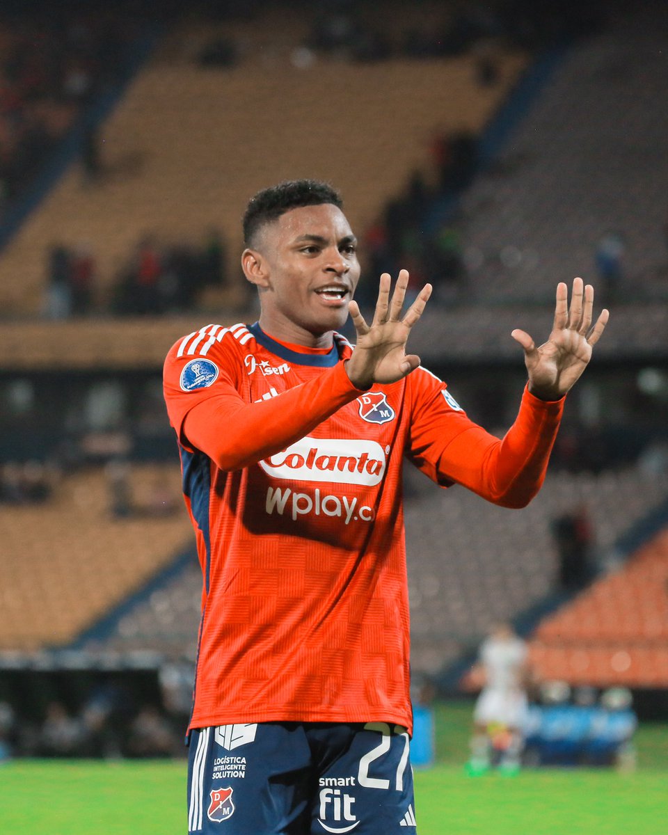 [🦁🔴🔵] ¡Apenas nos estábamos acomodando!
A los 16 segundos llegaría el primer GOL #Poderoso y el más rápido de un equipo colombiano en la CONMEBOL @Sudamericana 
⚽️ Bryan León 

#MásFuertesJuntos 🤝