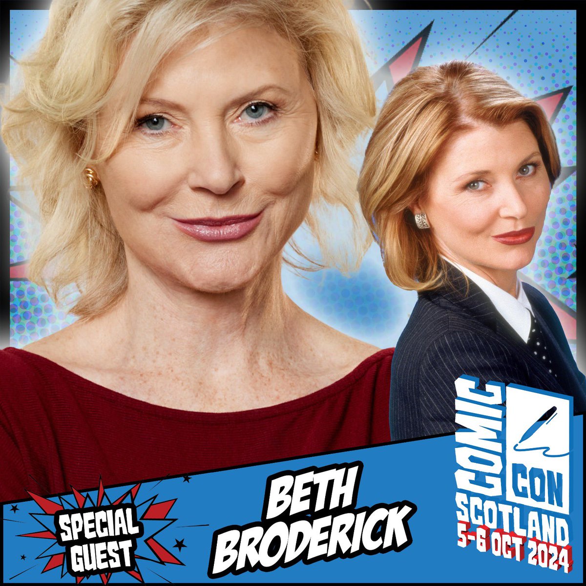 Comic Con Scotland welcomes Beth Broderick, known for projects such as Sabrina the Teenage Witch, Hearts Afire, Lost, and many more. Appearing 5-6 October! Tickets: comicconventionscotland.co.uk