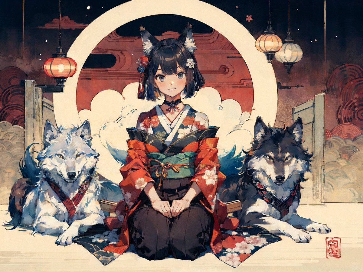 kimono wolf girl