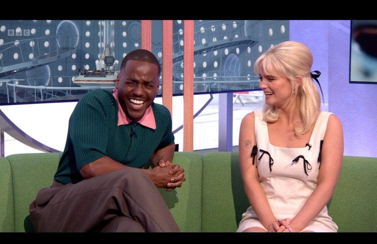 Ncuti Gatwa and Mille Gibson: a couple of bezzies having a laugh. What's not to love? #TheOneShow #DoctorWho