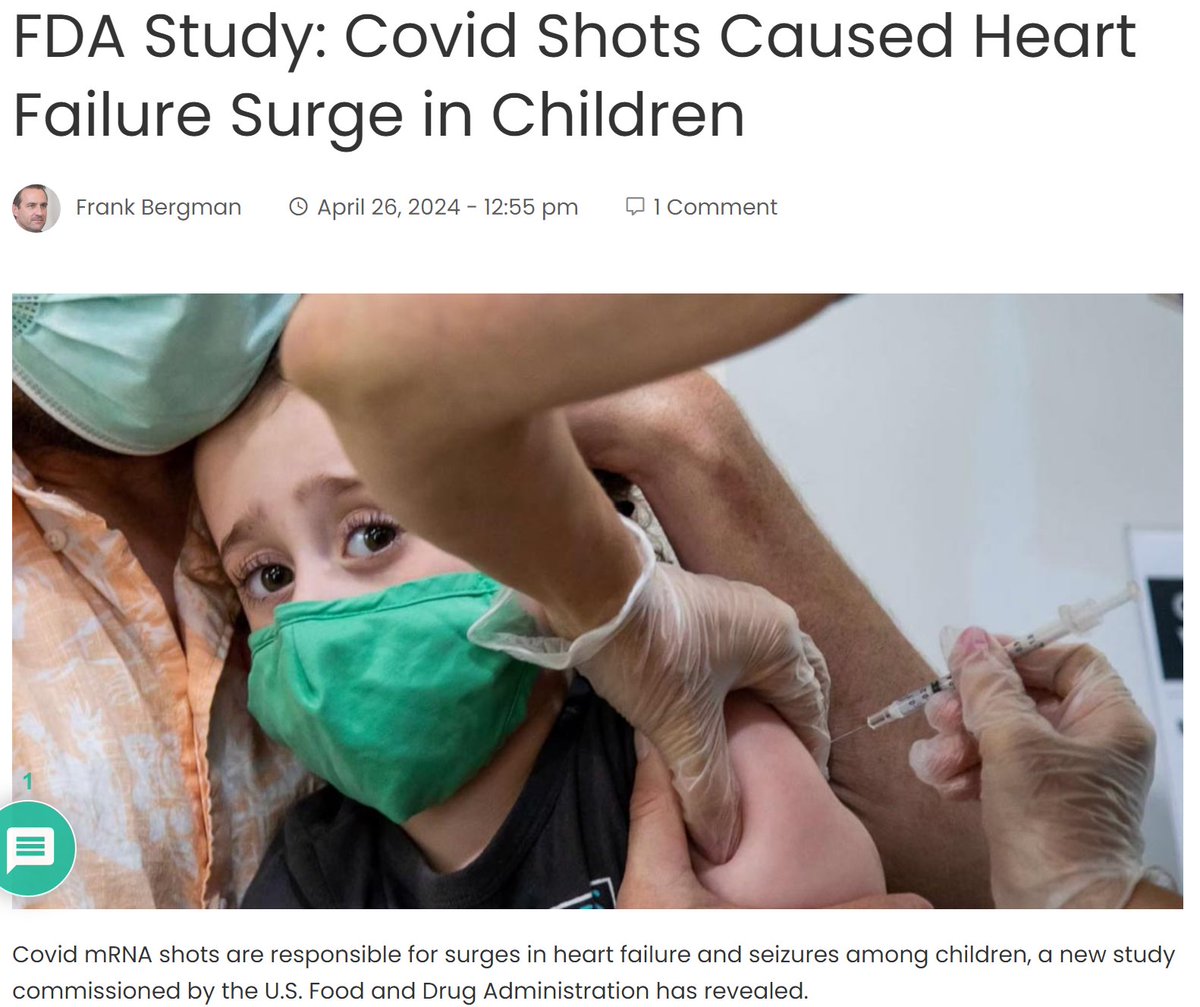 Covid mRNA shots are responsible for surges in heart failure and seizures among children, a new study commissioned by the U.S. Food and Drug Administration has revealed. The study was conducted as part of an FDA public health surveillance mandate and published Wednesday in the…