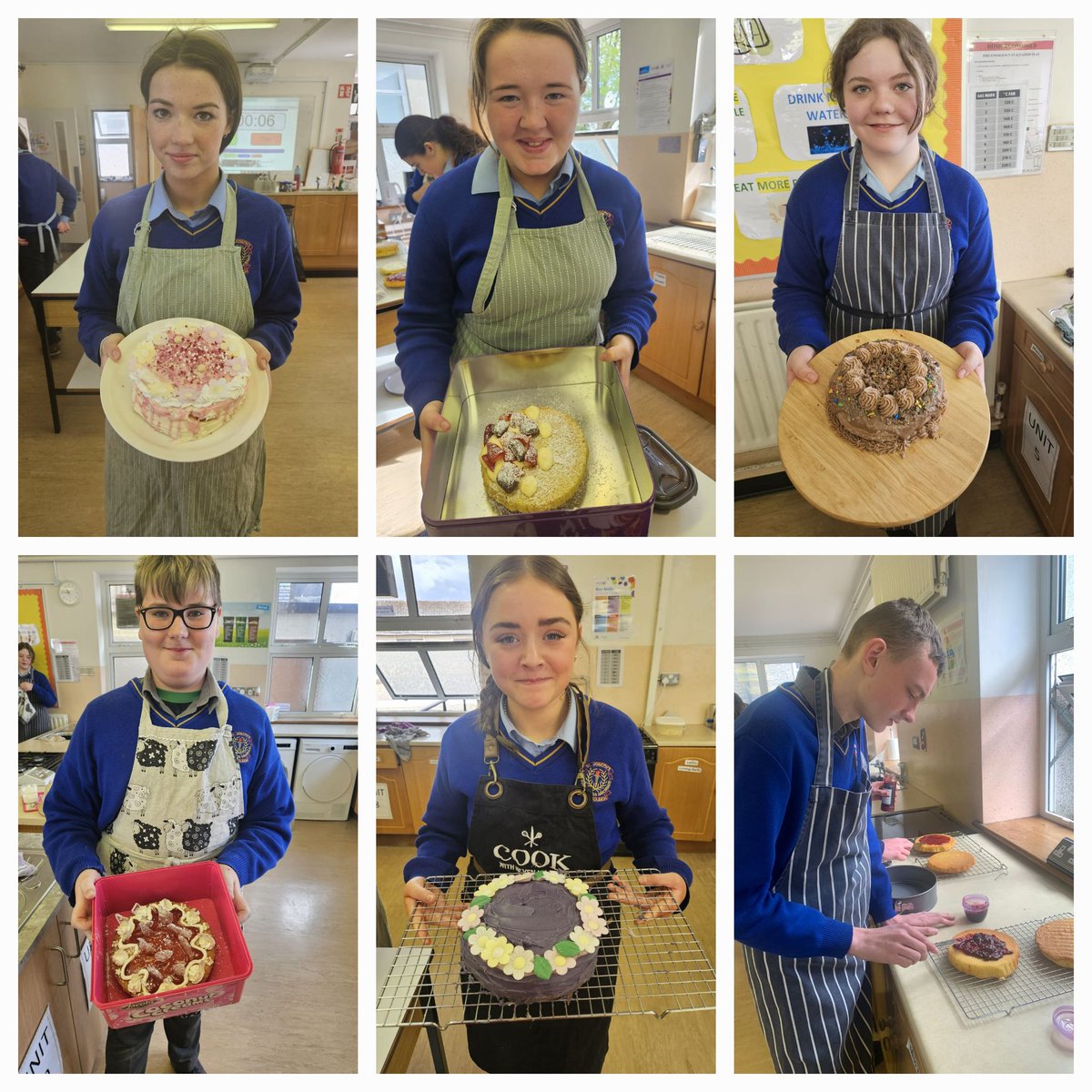 Home Economics 2nd years did a Victoria sandwich lesson today with a decorating competition at the end. I think we can all agree that they all look delicious. Well done to all.