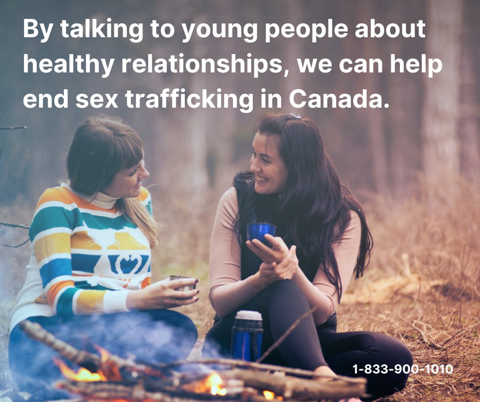 In Canada, #HumanTrafficking rarely involves smuggling or kidnapping. It often begins with someone the victim knows, loves & trusts. That’s why it’s vitally important that people, particularly young people, understand what a healthy relationship looks like. #EndHumanTrafficking