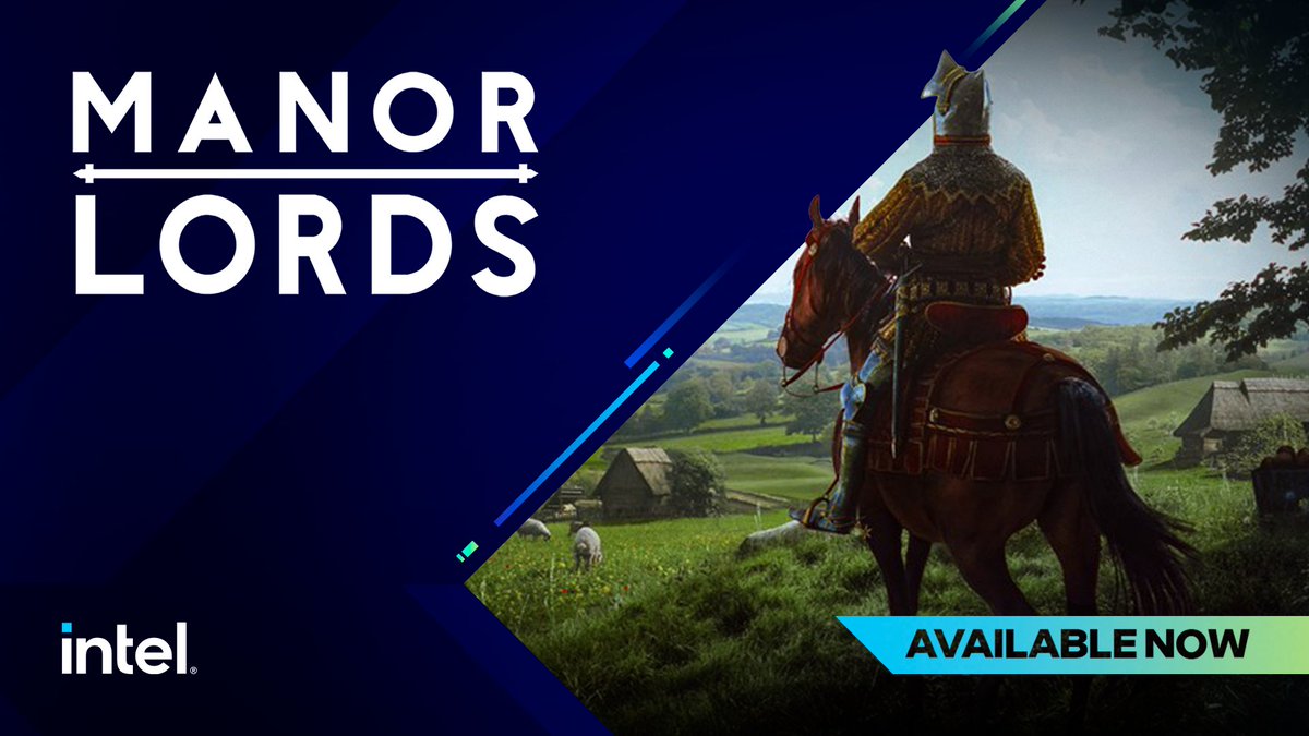 Congrats to @HoodedHorseInc and @LordsManor on the release of #ManorLords! 🏰 ⚔️ The lands await. Let your rule begin today. intel.ly/3QgN352