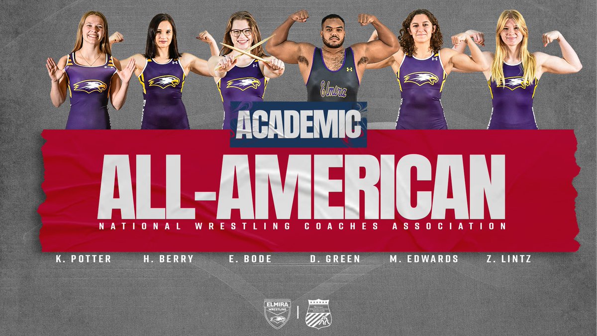 Six Elmira College Wrestlers Earn NWCA Scholar All-America Honors 📰: bit.ly/4bfRfKn