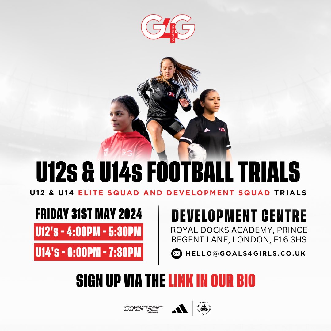 JOIN THE MOVEMENT ⚽️🫵

We’re holding football trials this half-term, for U12s and U14s at our development centre. 

Hit the link in our bio for more information and the sign up form. 

#footballtrials #joinus