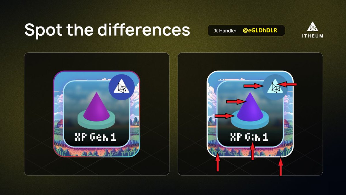 I played 'Spot the differences' in the @itheum #Trailblazer Quest 10: Task 9 and I found 7 differences.  
Can you spot more?

Join the @ItheumCommunity to have fun and to discover more about #DataNFTs!

#MultiversX #itheum #Web3 #Ith4umLife