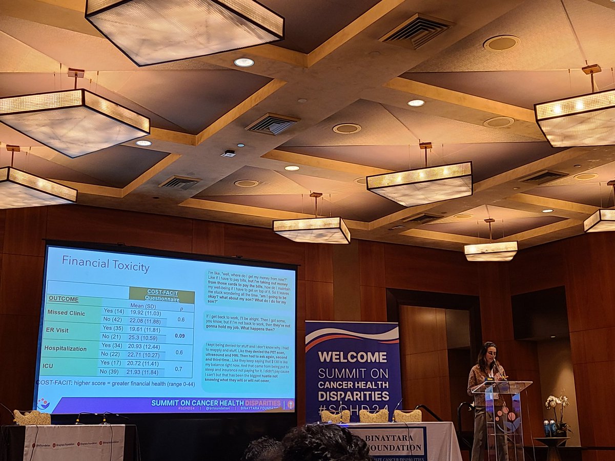 Impressed by @Irumkhan_hem applying multi-domain drivers of potential AML disparities to a mixed-methods PROSPECTIVE study to gather relevant, rich data on elements including #FinancialToxicity, health literacy, SES. Powerful example for other cancers! @btfoundation #SCHD24