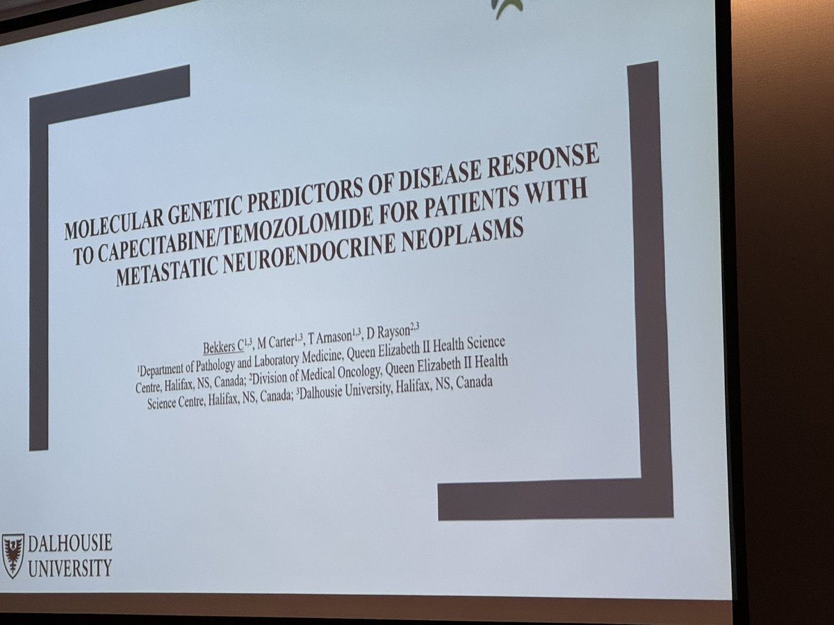 Dr. Carley Bekkers, Diagnostic & Molecular Pathology Resident presenting on molecular genetic determinants of neuroendocrine tumour therapy responses #PathResearchDay2024