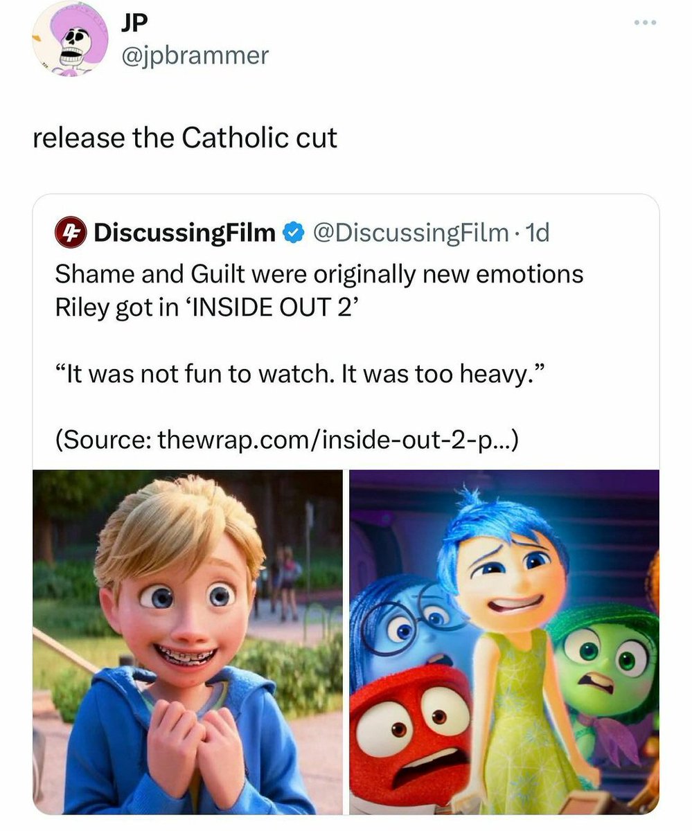 RELEASE IT 😤

@Disney
@Pixar

#insideout #InsideOut2 #disney #pixar #animation #cinemaloco #movie #movies #film #FilmTwitter #FilmX #meme #memes #comedy #humor #funny #memepage #memesdaily #dailymemes #memesfunny #funnymemes #memeoftheday #catholic #amypoehler 

- Mike Sandwich