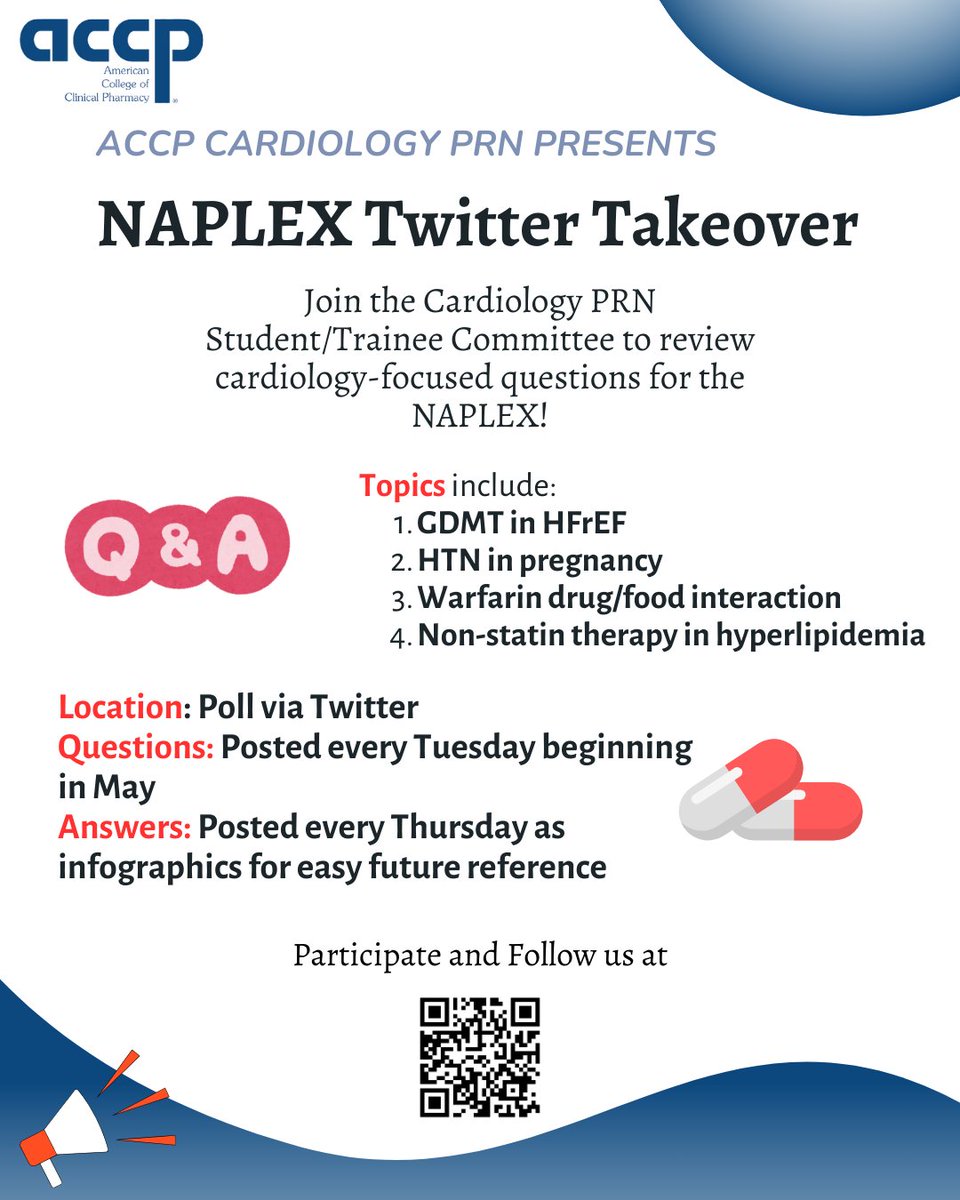 🚨 Attention all students 🚨 Don't miss our #NAPLEXTwitterTakeover series beginning Tuesday, May 7th!