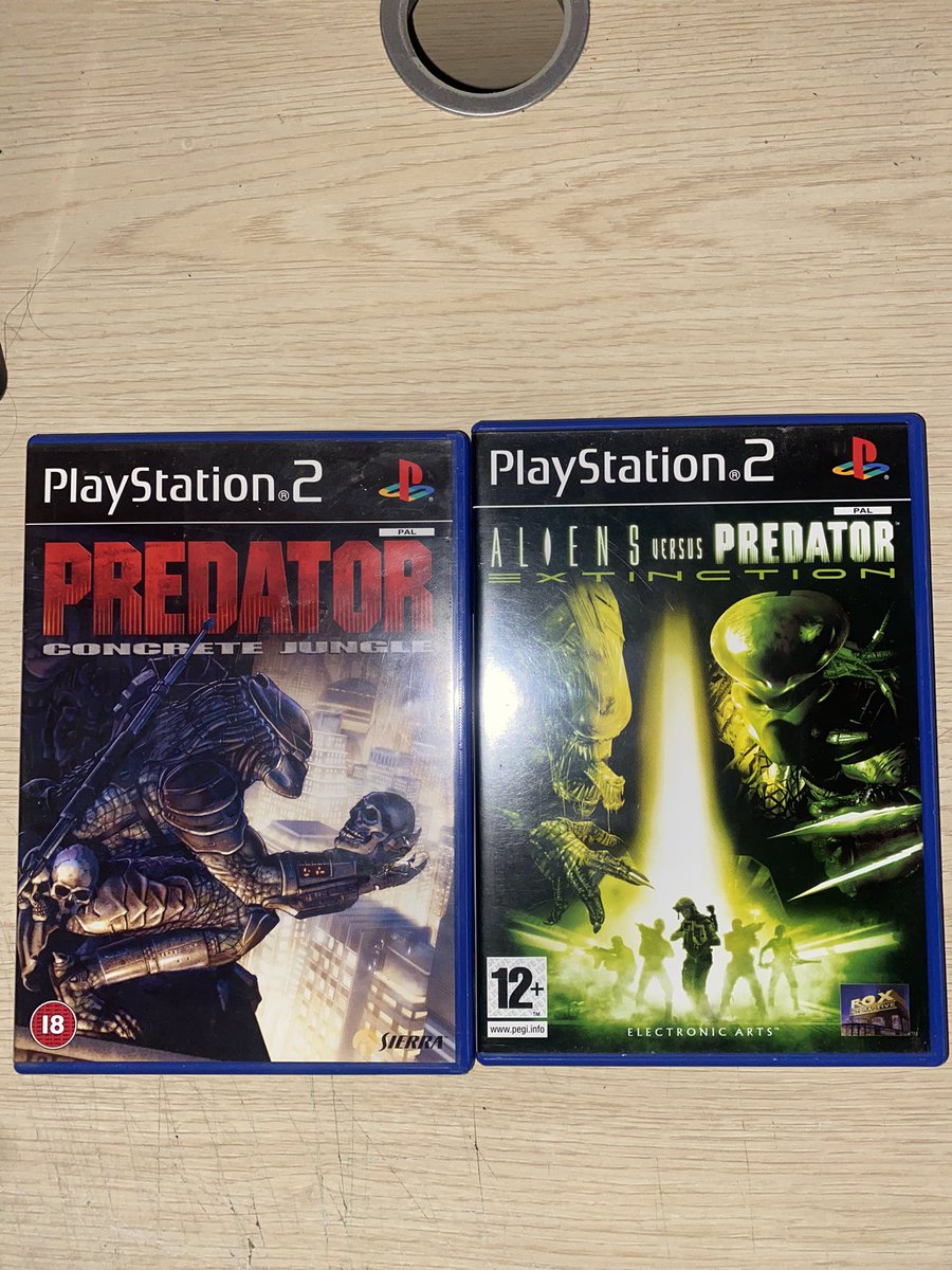 Can’t wait to play these again 😎 #playstation2 #predator #xenomorph #gaming