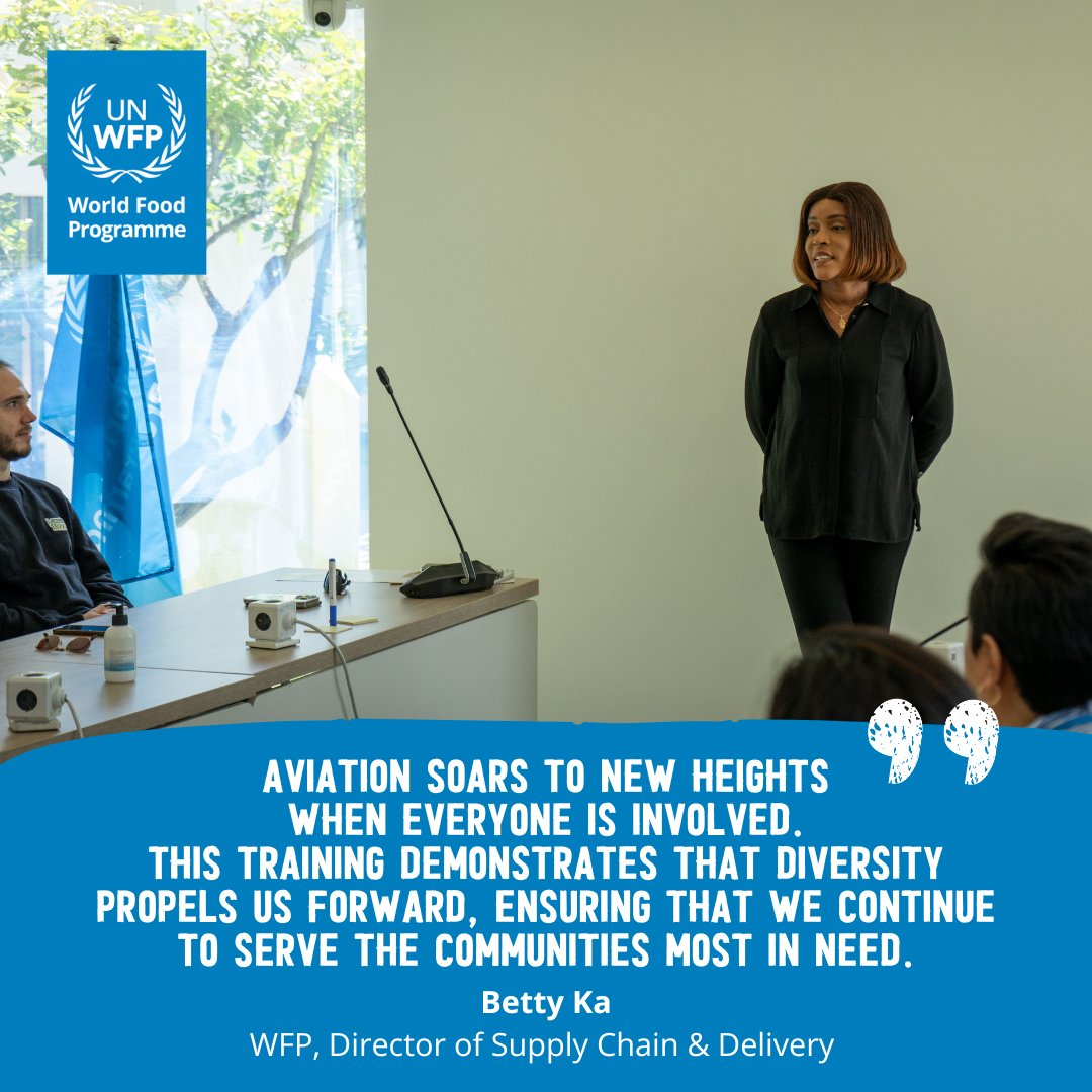Betty Ka, Director of Supply Chain & Delivery at @WFP, shares insights on last week's Senior Aviation Officers Training Programme. This initiative is pivotal in equipping our team with the knowledge, skills, and competencies to excel in their roles.