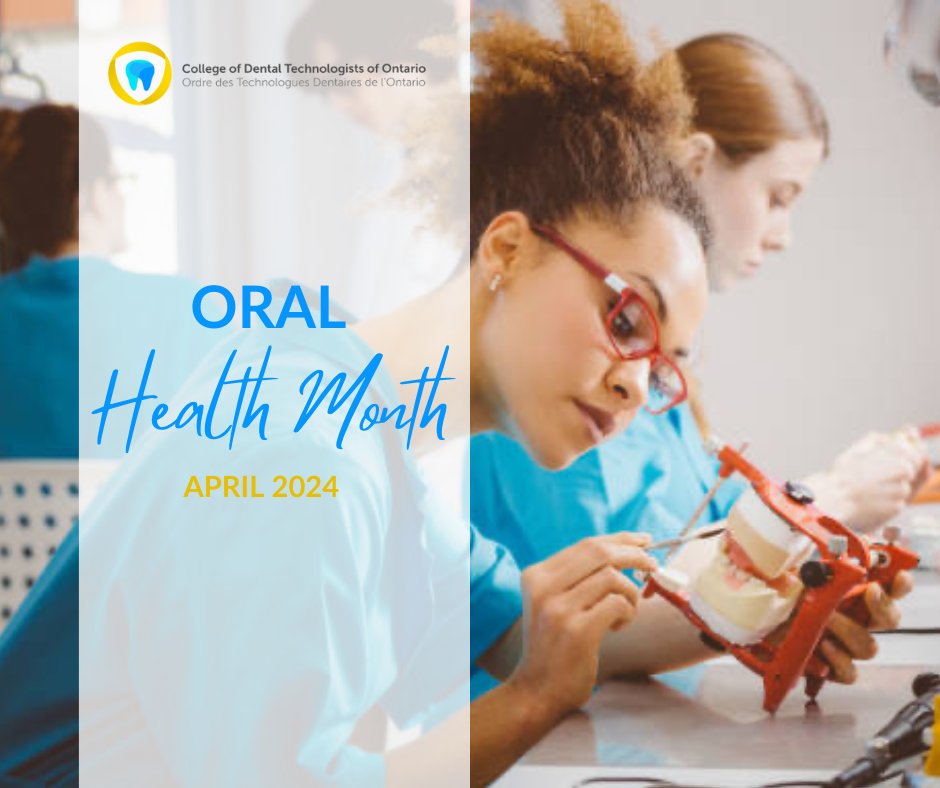 Celebrating Oral Health Month at the College of Dental Technologists of Ontario! Let's continue to champion excellence and innovation in dental technology. 
#OralHealthMonth #DentalTech