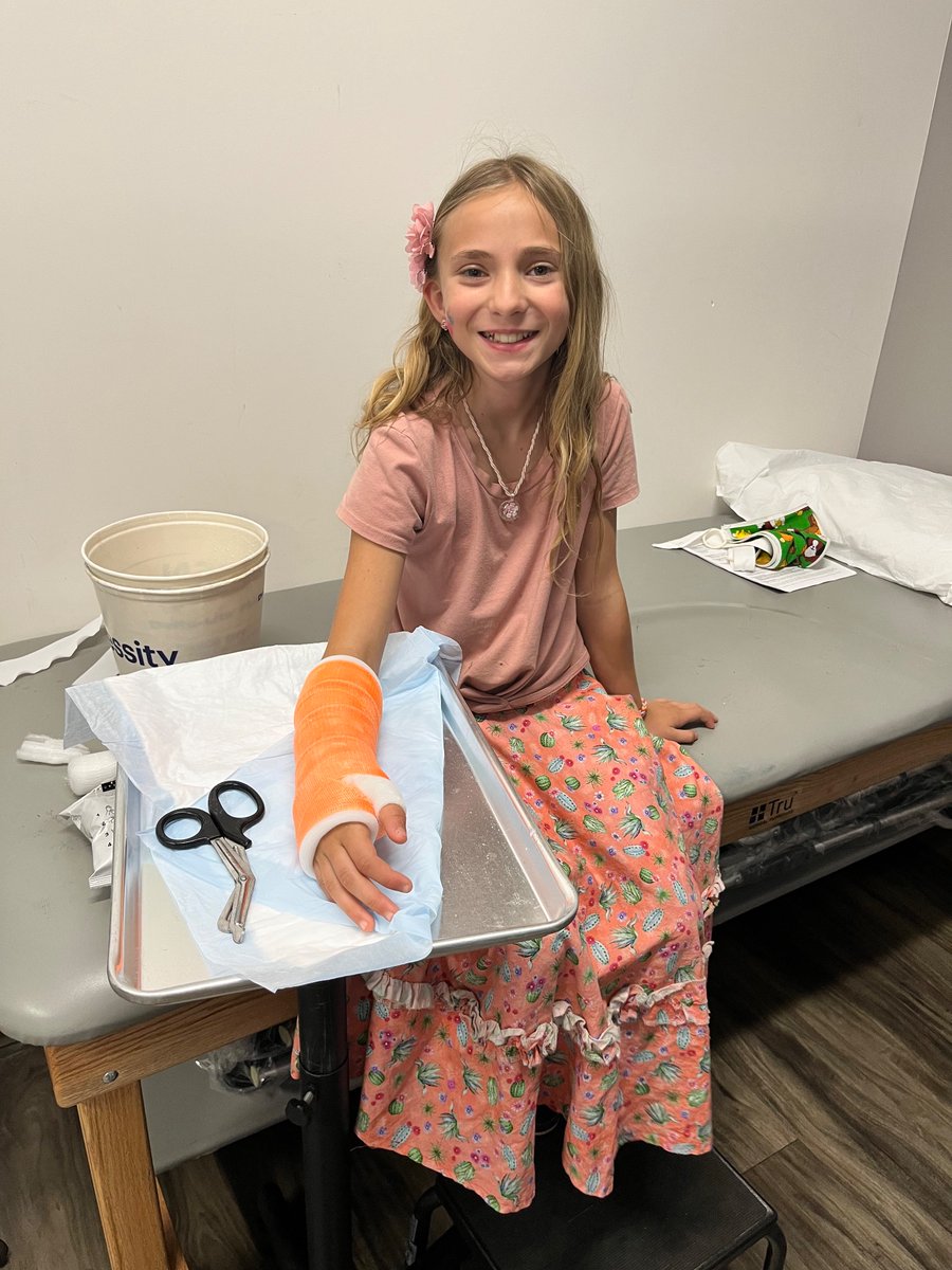 My eldest got so excited for the NFL Draft that she broke both bones in her wrist. Like father, like daughter this one.