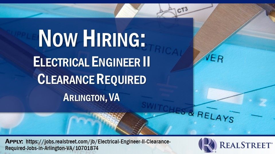 We have a great #job #opportunity for an Electrical Engineer, supporting Mission Critical Projects throughout the National Capital Region. Submit your resume today! jobs.realstreet.com/jb/Electrical-…  #engineer #engineering #engineeringjobs #job #hiring #apply #applynow