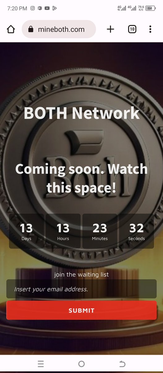 The clock ⏰ is fast ticking, visit mineboth.com and supply your email address to join our mining phase wait-list. 

We can't answer all your questions here, join our telegram group for more inquiries 👇👇

t.me/+Olf_neXmJigyZ…