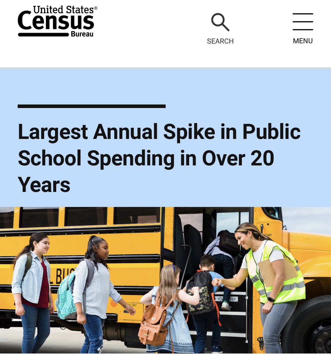 🚨Average public school spending just hit $15,633 per student but, oh yeah, money is definitely the problem!