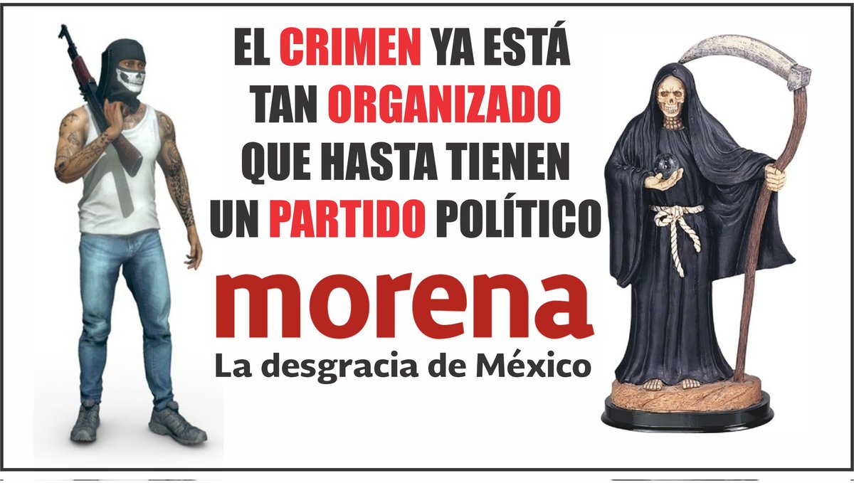 #QueSigaLaCorrupción
#QueSigaAMLOch1ng4nd0aspm
#NarcoPresidenteAMLO47
#NarcoPresidenteAMLO46
#NarcoPresidenteAMLO45
#NarcoPresidente
#NarcoCandidataClaudia47
Sra. Santa Muerte. Secretaria General del Partido.
Lic. CO. Secretario de Comunicación y enlace directo con el pueblo.