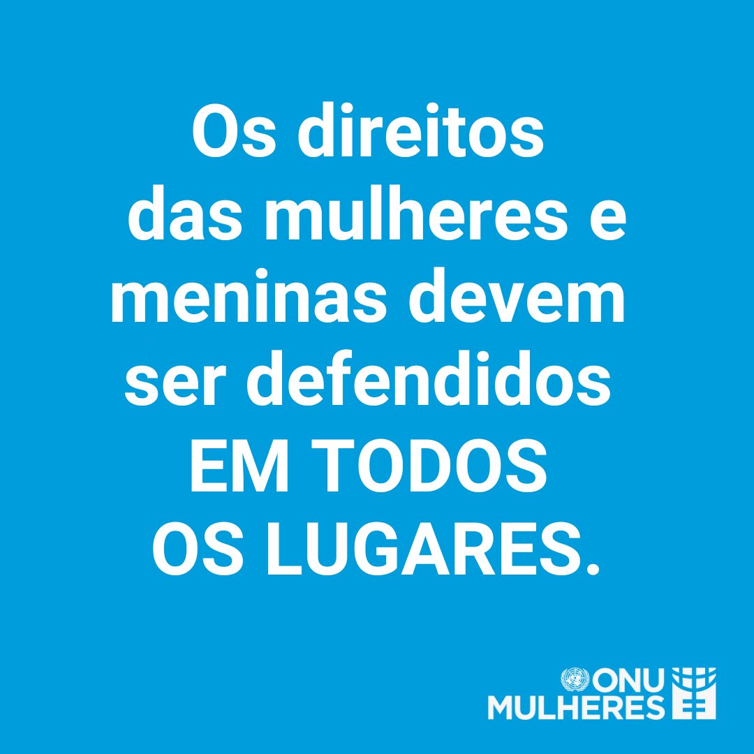 Os direitos das mulheres são direitos humanos. Eles não são negociáveis. Mulheres e meninas merecem viver com dignidade e respeito. Veja como a @UN_Women trabalha para promover a igualdade de gênero e o empoderamento das mulheres em todo o mundo: unwomen.org/en