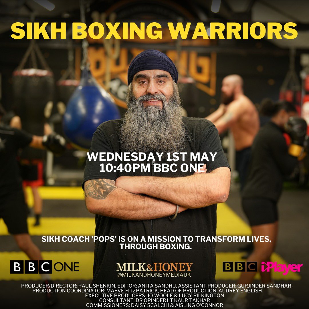 We are delighted to see the announcement of a documentary on Sikhs in boxing, a topic we have pushed for years. @MidlandLangar have done fantastic work supporting a community through sport. Learn more by watching the show next week (details in poster). Note: The production...