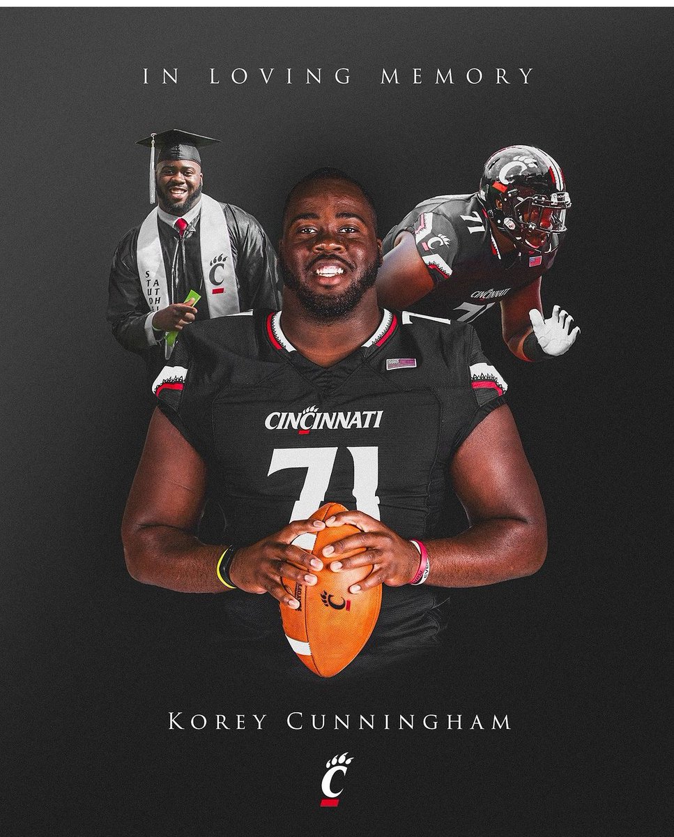 God Bless Korey “Big Country” Cunningham!! What a wonderful person and great Teammate. No one brought more smiles and positive energy to our program! R.I.P. Big Country- you will be missed- Love You