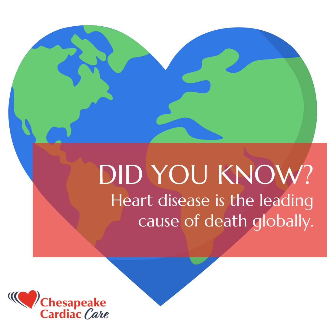 Know the facts, save hearts! ❤️🌍 

#HeartHealth #DYK #ChesapeakeCardiacCare