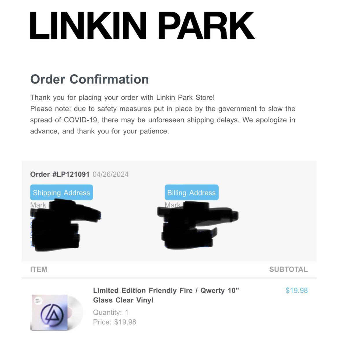 LPLive's tweet image. LPU vinyl ✅
@lorenzoerr #QWERTY #FriendlyFire
@linkinpark