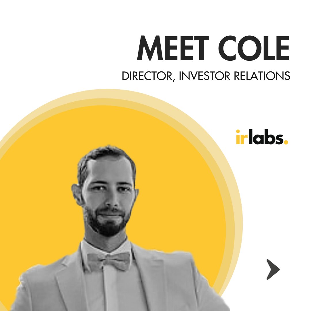 👋 Meet Cole, our Director of Investor Relations! He has experience  working with both private and public companies in various stages, including pre-IPO executive planning, to implementing long-term marketing strategies. 🚀

#EmployeeHighlight #InvestorRelations #Team
