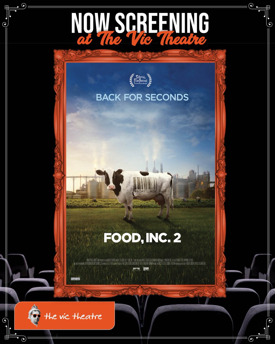 Join the discussion surrounding sustainability, corporate dominance, and the future of our food system with Food Inc 2. Screening for 19 and over victoriafilmfestival.com/product/food-i… #Documentary #FoodInc2 #fooddoc #foodinc2 #sustainability #ultraprocessedfoods #TheVicTheatre