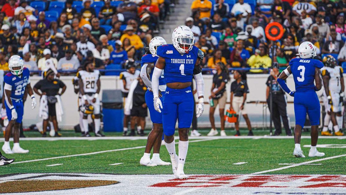 After a great conversation with @coachbowdown58 , im blessed to receive an offer from Tennessee State University! 🐯💙