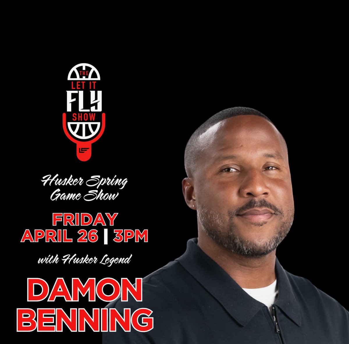 Our next episode covers the Spring Game featuring former @HuskerFootball legend and the radio voice for the #Huskers, Damon Benning (@damonbenning ). The episode drops TODAY at 3pm!

Hit the link in our bio to SUBSCRIBE!

#LetItFly #Omaha #Nebraska #Football #GBR