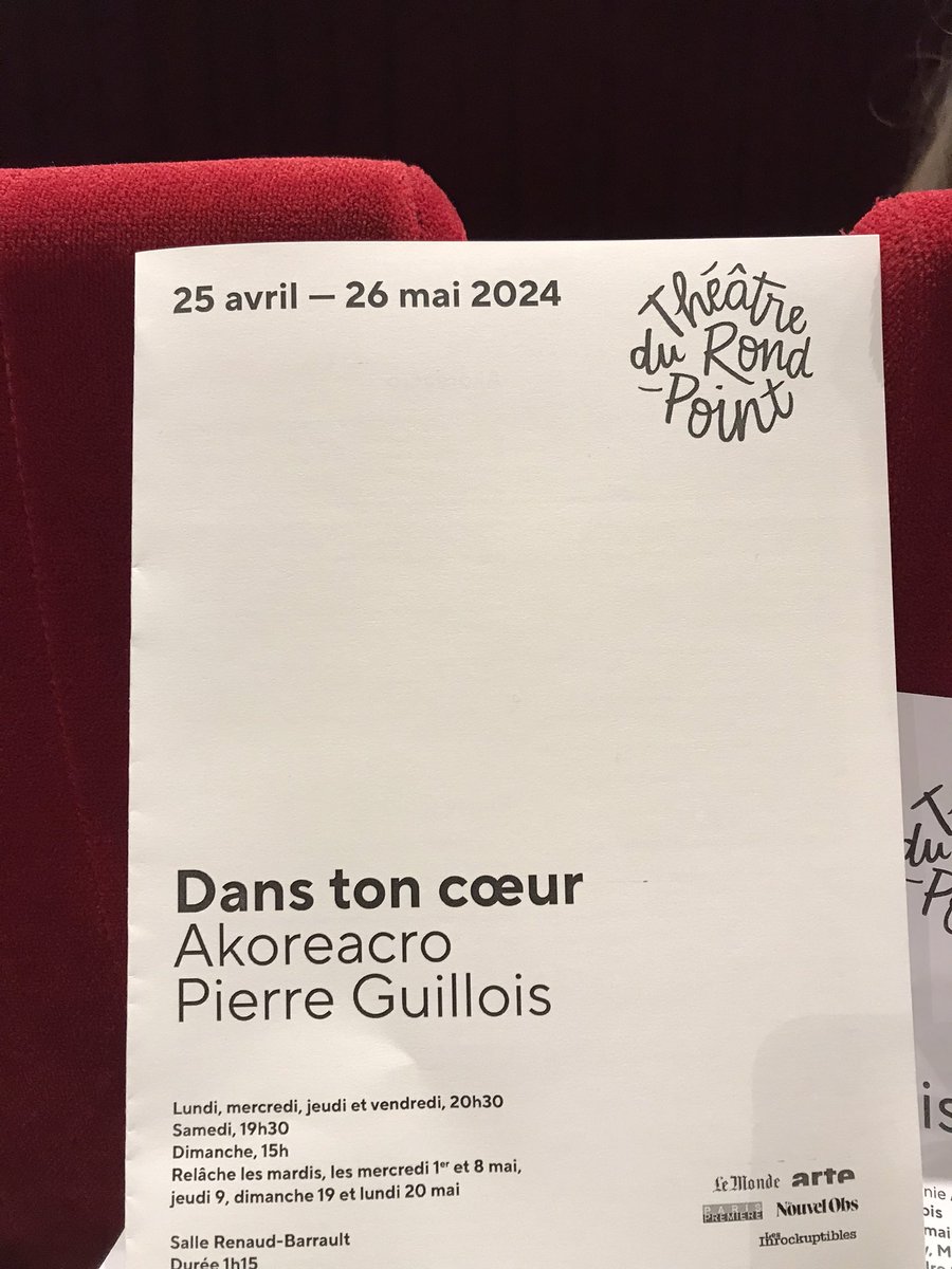 Coup de théâtre ! (@coup2theatre) on Twitter photo Programme du soir : cirque poétique signé <a href="/pierreguillois/">Pierre Guillois</a> et akoreacro au <a href="/RondPointParis/">Théâtre du Rond-Point</a> 🎈 Programme du soir : cirque poétique signé <a href="/pierreguillois/">Pierre Guillois</a> et akoreacro au <a href="/RondPointParis/">Théâtre du Rond-Point</a> 🎈
