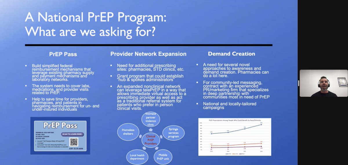 .@ActivistJohnson of @PrEP4AllNow breaks down some of the advocacy happening around a National #PrEP Program which inc. asks such as a PrEP Pass, Provider Network Expansion, and Demand Creation. 📢 Join the call to action and sign-on your org by visiting bit.ly/npp-orgs2024