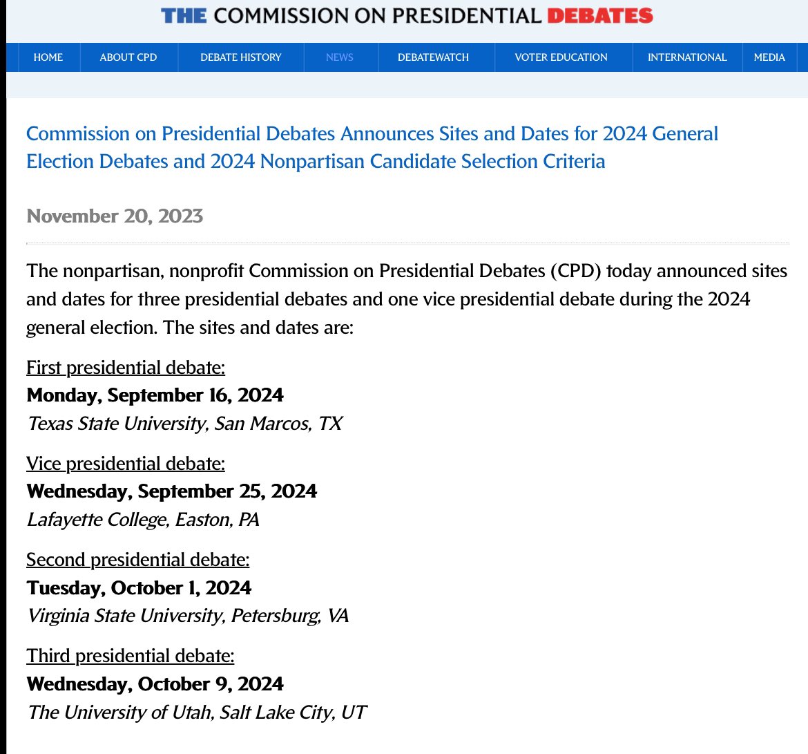If only there were already scheduled debates, with long-standing rules, etc… on the books… wait…