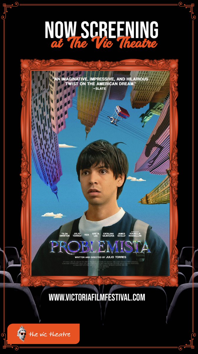 Follow Alejandro's adventures as he strives to stay in the USA and pursue his passion for toy design. This feel-good comedy is a must-watch for everyone chasing their dreams! Screening for 19 and over victoriafilmfestival.com/product/proble… #TheVicTheatre #Problemista #DreamBig #AmericanDream