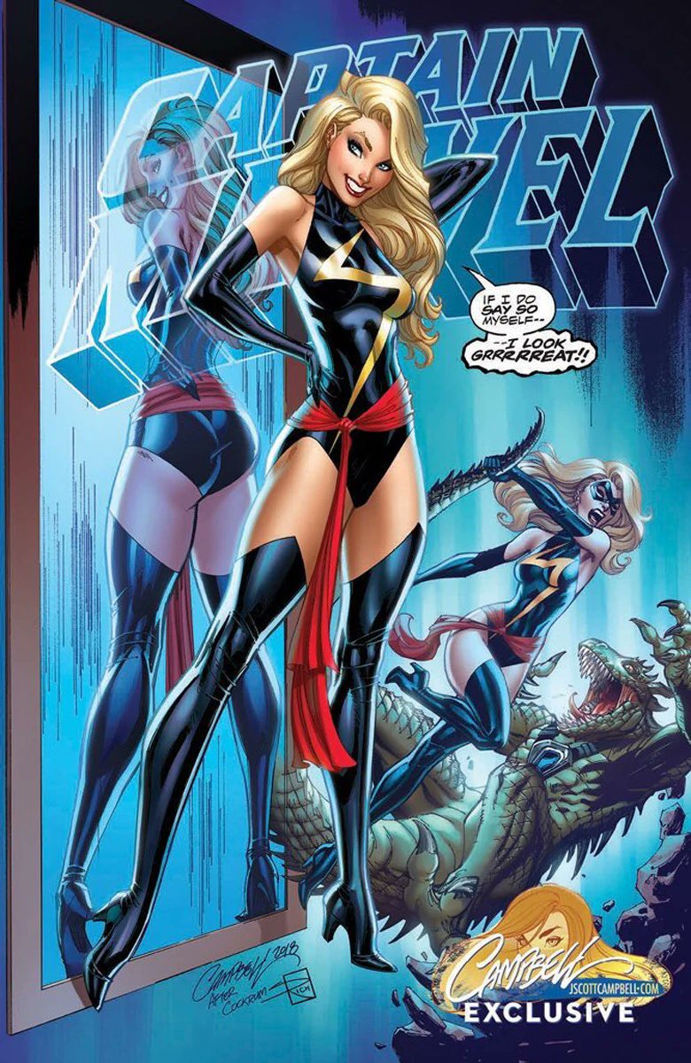 'If I do say so myself-- I look GREAT!' Carol Danvers AKA Captain Marvel is this months #NewProfilPic! Cover taken from Captain Marvel Vol 10 #1