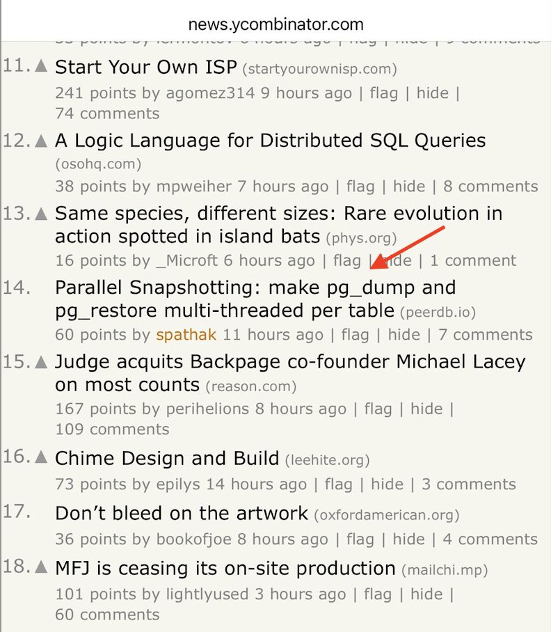 👀 🎉 Great to see that the blog about making Postgres migrations faster, which discusses the Parallel Snapshotting feature in PeerDB, was well-received on Hacker News. It was on front page yesterday. In case you missed it, you can read it here: blog.peerdb.io/how-can-we-mak…