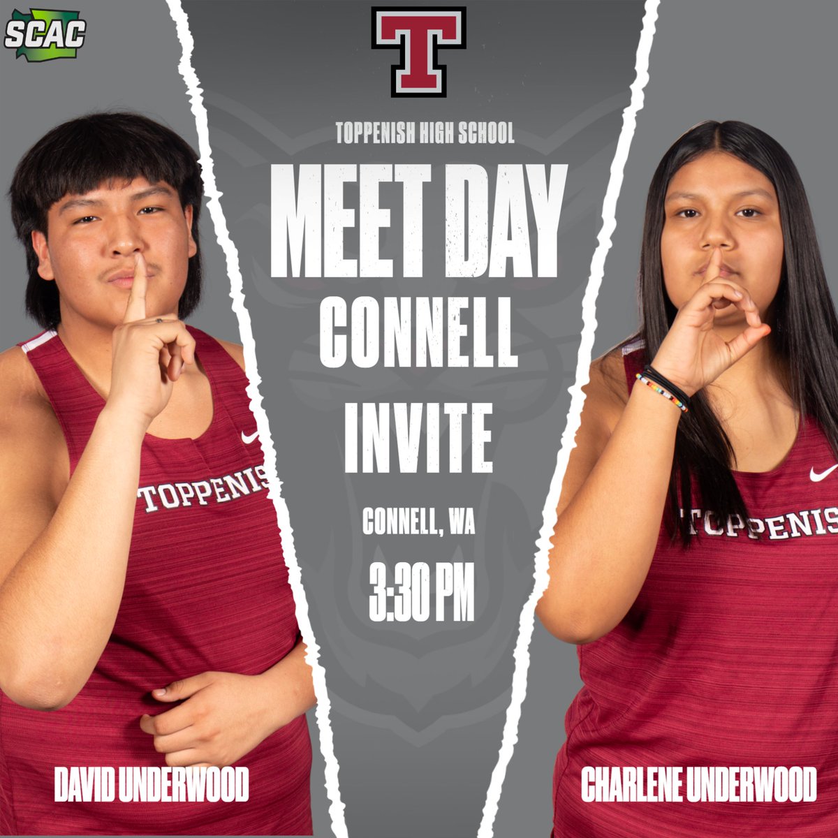 IT'S MEET DAY! The THS Track and Field team heads to Connell for their last invite of the season! Field events begin at 3:30pm and the track events at 4:00pm! #WildcatNation