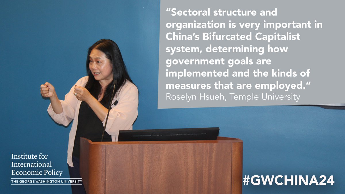 IIEP at GWU (@iiepgw) on Twitter photo What has really contributed to China’s new political economy is reregulation, explains <a href="/RoselynHsueh/">Roselyn Hsueh</a> (@TUPolisci). Diversification of property rights, perceived strategic risk, and sectoral structures shape the landscape and variation in market governance. #GWChina24 What has really contributed to China’s new political economy is reregulation, explains <a href="/RoselynHsueh/">Roselyn Hsueh</a> (@TUPolisci). Diversification of property rights, perceived strategic risk, and sectoral structures shape the landscape and variation in market governance. #GWChina24