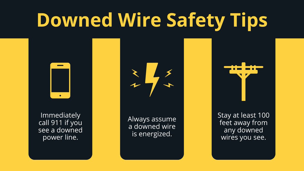 Strong winds are in the forecast for some of our communities. If you see a downed wire stay at least 100 feet away and immediately call 911. #lawx 💨