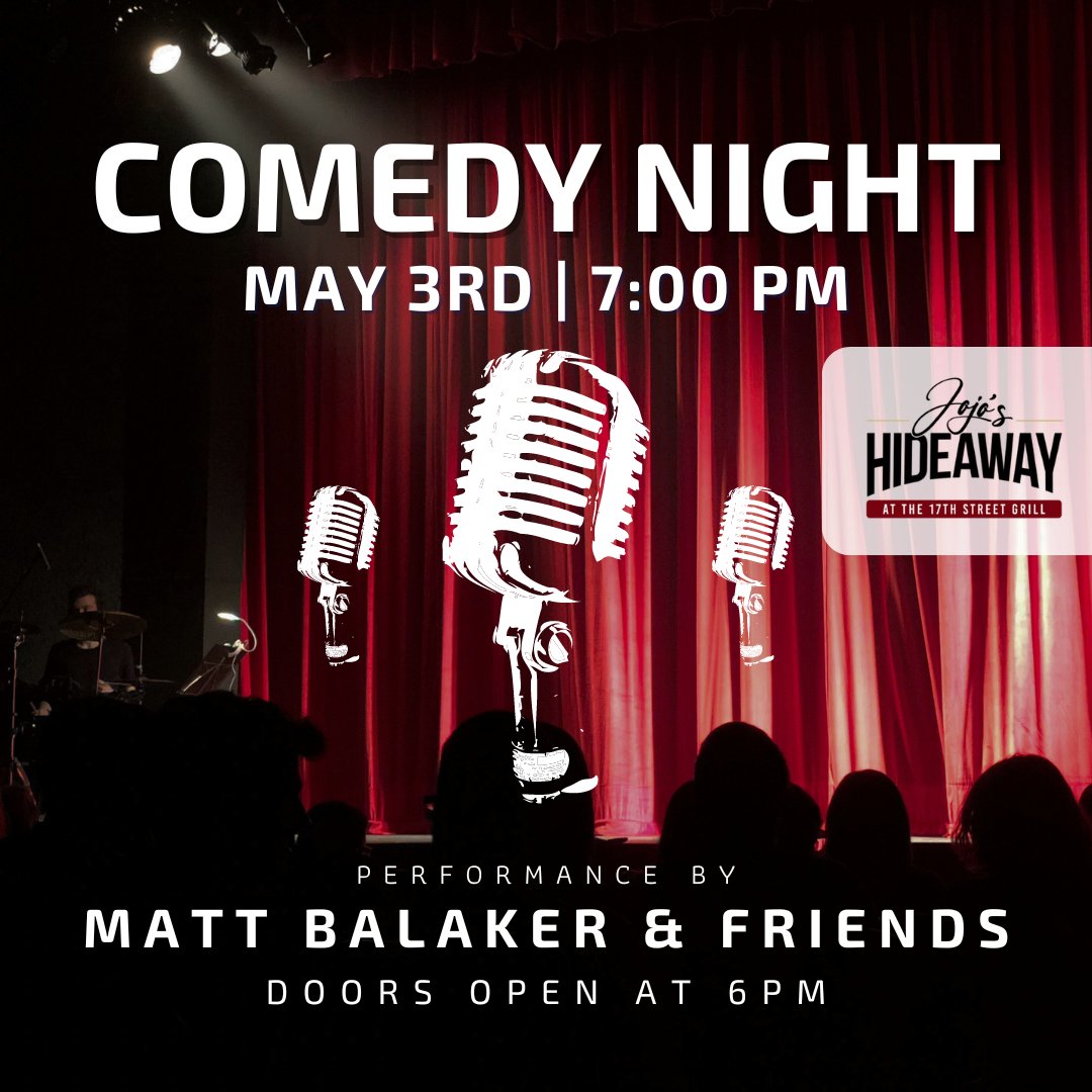 Ready for a night of gut-busting comedy? 😜 Matt Balaker & Friends promise you that and more on May 3rd from 7pm. Secure your seats now and let's kickstart this party with laughter!
17thstreetgrill.com/orders/friday-…

#17thStreetGrill #TustinCA #ComedyNight