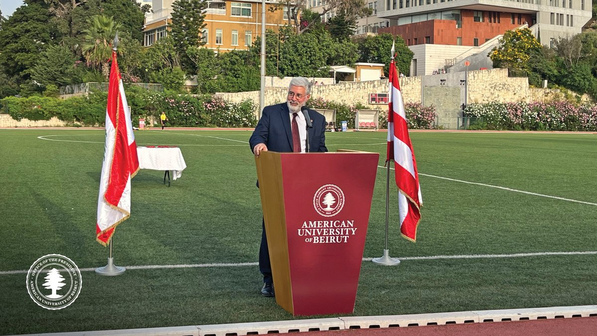 'Today, the ongoing tradition of the Big Game will continue because of this strong and steady AUB community. I want to thank the most important people in our university, the students. This is remarkable work from our young leaders. The expectation is that you will move on to do