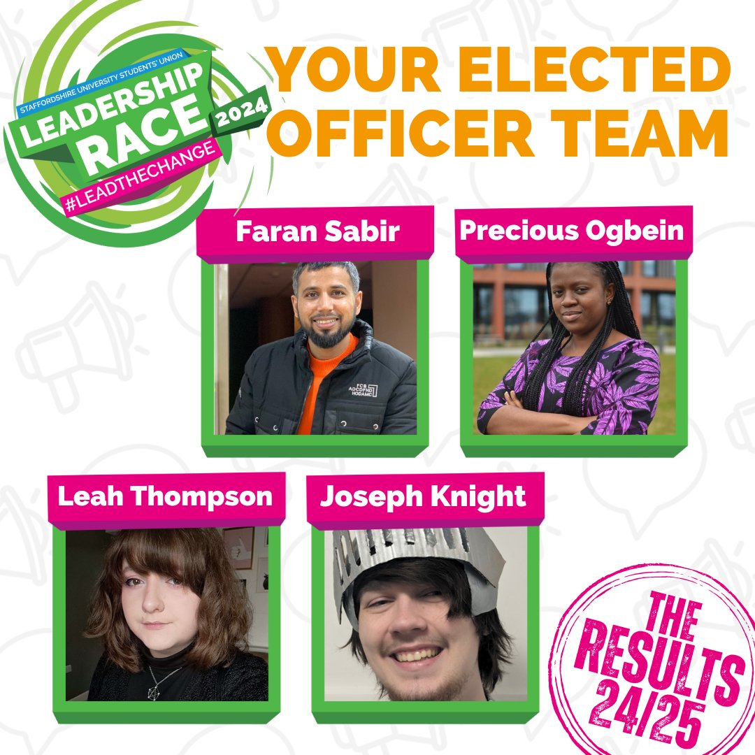 Here they are! A huge congratulations to our 2024/25 Full-Time Officer team - Faran, Precious, Leah & Joseph! 🎉 And a big well done to all of our incredible candidates this year!