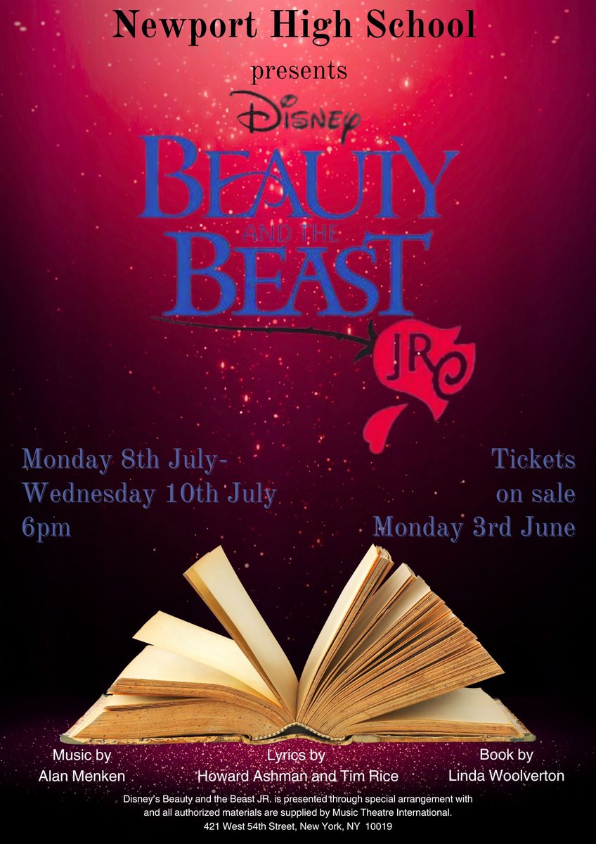 Tickets on sale Monday 3rd June! 🥀💛@NewportH #NewportHighSchool #musical2024