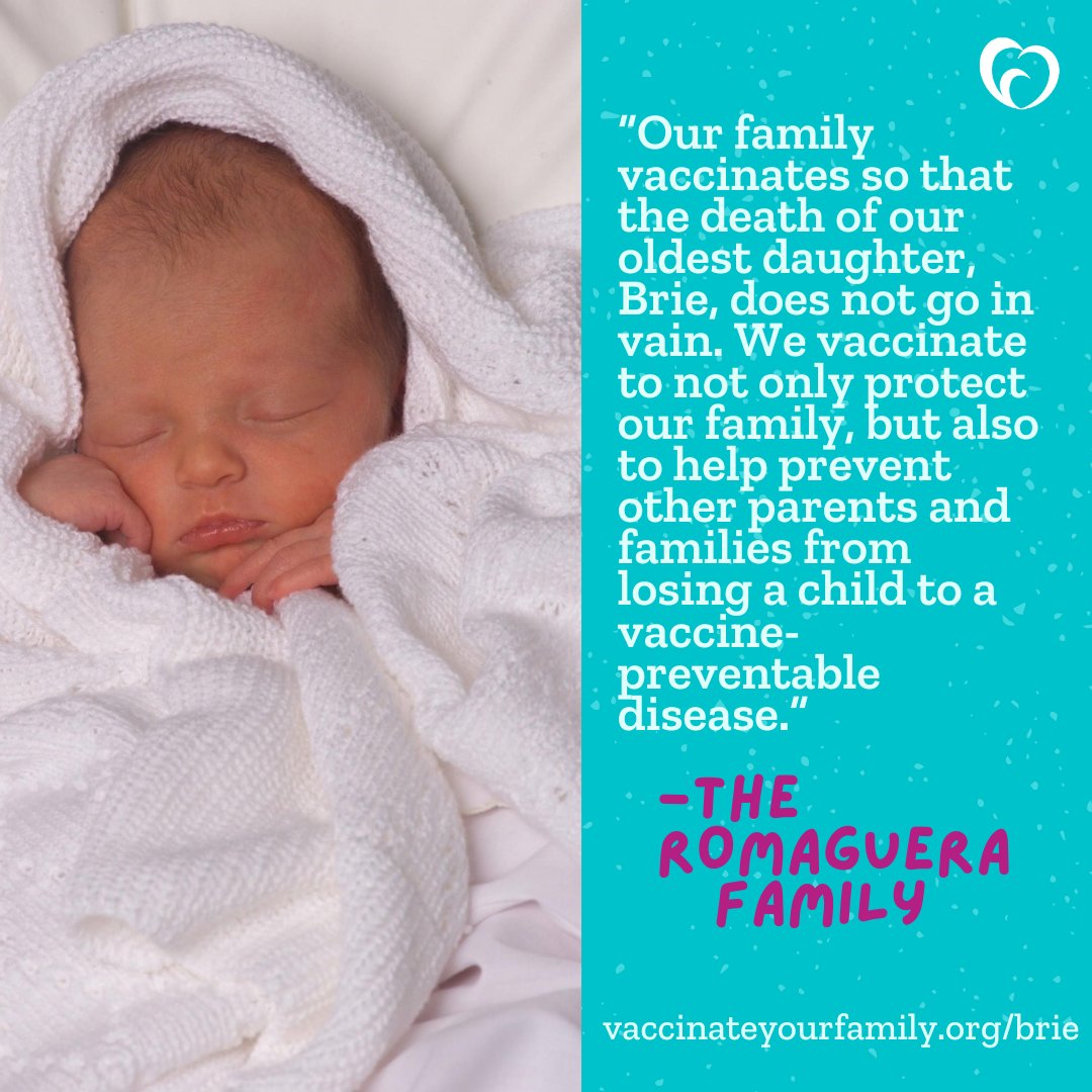 As we observe National Infant Immunization Week, we remember Brie, whose life was tragically cut short by whooping cough. Brie's story reminds us of the importance of protecting our little ones through timely vaccinations. vaccinateyourfamily.org/testimonials/b… #ProtegeATuBaby